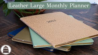 Leather Large Monthly Planner  Gallery Leather [upl. by Cianca]