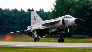 First time seeing Saab 37 Viggen STOL blew me away 4K [upl. by Hamlen]