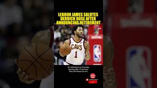 LEBRONJAMES SALUTES DERRICK ROSE AFTER ANNOUNCING RETIREMENT derrickrose retirement lebronjames [upl. by Kerril]