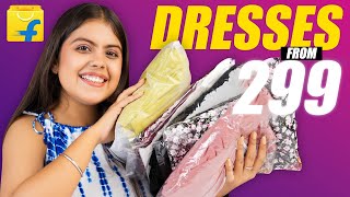 Must Have FLIPKART Dresses Haul💕Under 500  Try On Haul 2023 Honest Review  One Chance Women [upl. by Jacoby]