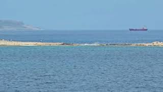 Ships Waiting to Berth  View from Qawra Malta [upl. by Allebara]