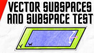 Vector Subspaces and Subspace Test Explained  Linear Algebra [upl. by Yelsha]