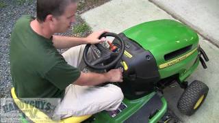 John Deere LA115 Lawn Tractor Controls Intro [upl. by Buchanan]