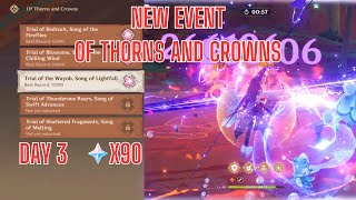 Event Of Thorns And Crowns Day 3  Raiden Shogun Showcase  Genshin Impact 50 [upl. by Salvidor]