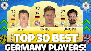 FIFA 22  TOP 30 BEST GERMANY PLAYER RATINGS PREDICTIONS FT KIMMICH KROOS GUNDOGAN ETC FIFA 22 [upl. by Nageam]