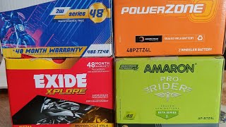 4AH BATTERY COMPARISON  EXIDE SF BATTERIES  AMARON  POWER ZONE  bike automobile [upl. by Medora]