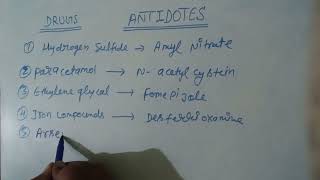 Part 2  ANTIDOTES OF DRUGS  by WEALTH PHARMACY A FAMILY OF STUDY [upl. by Sorensen]