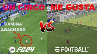 Lamentable Gameplay de EA FC 24 vs Efootball 2024 con BUEN Gameplay en PC  Que no te ESTAFEN [upl. by Nennarb]