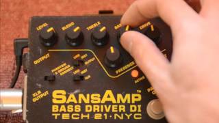 TECH21  Sansamp BassDriver DI test [upl. by Brittni569]