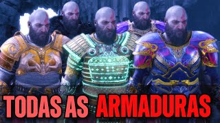 43 ARMADURAS DO KRATOS  GOD OF WAR RAGNAROK VALHALLA [upl. by Eca246]