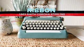 Changing Typewriter Ribbon in a 1963 Smith Corona Sterling [upl. by Lyns597]