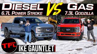 Can a GasPowered Ford F250 V8 Outtow a Power Stroke Diesel on the Worlds Toughest Towing Test [upl. by Hilton]