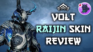 Warframe  Fashion Frame  Volt Raijin Skin Customization Review [upl. by Adnovaj]