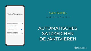 Automatisches Satzzeichen deaktivieren  Samsung Android 12  One UI 4 [upl. by Nnaycart651]