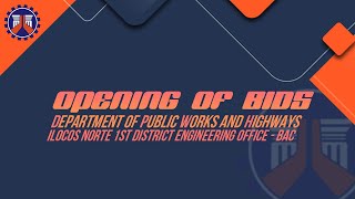 Procurement Livestream for DPWH Ilocos Norte 1st DEO on October 02 2024 [upl. by Nowyt]