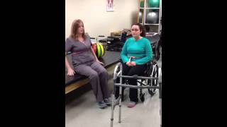 Wheelchair to Walker Transfer [upl. by Anpas966]