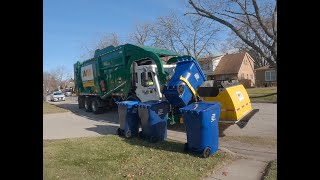 WM 267012 Mack LR McNeilus Meridian Recycling Truck [upl. by Vitek]