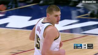 Career Game 231 Nikola Jokić Highlights vs GSW 10212018 [upl. by Narahs]