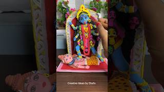 DIY clay small Maa Kali murti making shorts [upl. by Uyerta444]