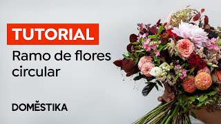 TUTORIAL DIY cómo hacer un RAMO de FLORES con la TÉCNICA en ESPIRAL  Savia Bruta  Domestika [upl. by Telocin23]