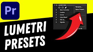 How to Create Lumetri Color Presets in Premiere Pro [upl. by Rheba]