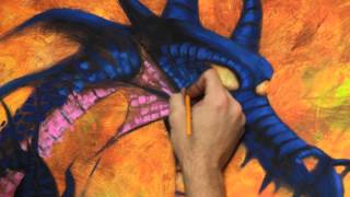 Stephen Fishwick Paints Maleficent from Sleeping Beauty  Watch His Process [upl. by Doowron]