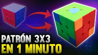 PATRÓN para el cubo 3x3  Paso a Paso y RÁPIDO [upl. by Narej]