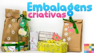 6 ideias de embalagens criativas para presente  Faça seu Natal DIY [upl. by Roon412]