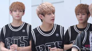 130727 BUSAN FAN SIGN  방탄소년단  Veautiful day  태형  뷔  V fancam [upl. by Ellehcrad108]