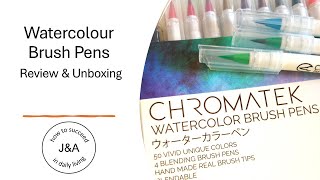 Watercolour Brush Pens Chromatek Watercolour Pens Chromatek Watercolour Pens Review and Unboxing [upl. by Strohl]