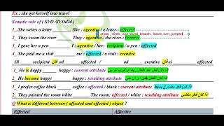 semantics roles of elements 79 [upl. by Kciredec]