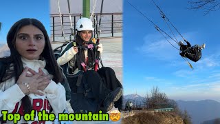 Fariha or saba ko khatarnak ride karwadi mountain ke upper😳  Baku to gabala by road trip😍🇦🇿 [upl. by Yaf]