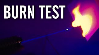 Sanwu Striker 7W 455nm Blue Laser Pointer Burn Test [upl. by Charlena]