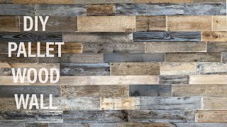 DIY Reclaimed Pallet Wood Wall [upl. by Thekla581]