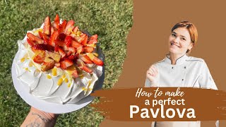 how to make perfect Pavlova  using SWISS meringue [upl. by Marfe]