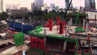 MahaNakhon Timelapse Construction Bangkok  Bangkoks Tallest Building Takes Shape October 2012 [upl. by Alyworth537]