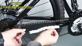 Bike chain stay protector chain guide protector [upl. by Aivatnuahs]