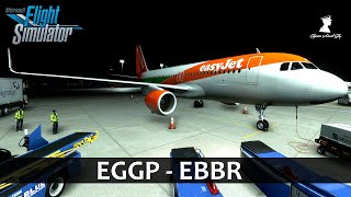 MSFS Live ✈  Late Night Flying Streams  Easyjet Flight OPS  A320200  Liverpool  Brussels [upl. by Zorah]