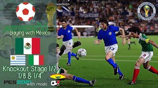 ¡🇲🇽 México · Mundial México 86 · Eliminatorias parte 12 · Resumen 🤟 ️⚽️ PES 2021 con mods [upl. by Ainesell]