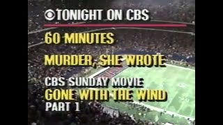 Pat Summerall gives the CBS Sunday Night Lineup [upl. by Gregg369]