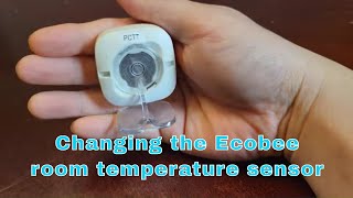 Changing battery for Ecobee Thermostat Room Sensor [upl. by Atiugram557]