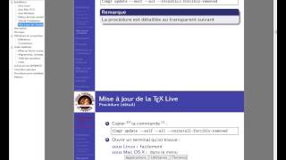 Mise à jour de la TeX Live sur systèmes Windows [upl. by Percival38]