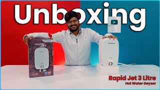 Crompton Rapid Jet 3 Litre instant water heater 🔥 Unboxing and Review [upl. by Joice]