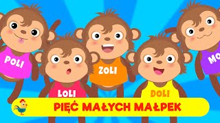 ŚPIEWAJĄCE BRZDĄCE  PIĘĆ MAŁYCH MAŁPEK  GODZINA PIOSENEK DLA DZIECI [upl. by Ozzie93]