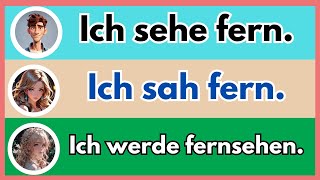 Teil 2 Lerne deutsche Zeiten  Präsens Präteritum und Futur  Deutsche Grammatik [upl. by Sufur]