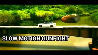 Slow motion bullet  Curve the bullet  MOVIES SCENES [upl. by Bautram]