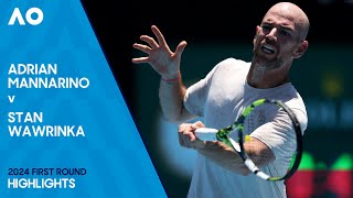 Adrian Mannarino v Stan Wawrinka Highlights  Australian Open 2024 First Round [upl. by Cheney480]