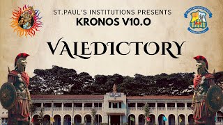 Valedictory  Kronos 2024  St Pauls Institutions Belagavi  16th November 2024  530 PM [upl. by Astiram]