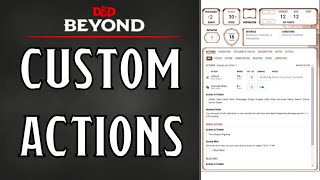 DND Beyond  Custom Attacks QOL [upl. by Dusen]