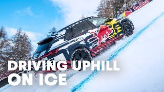 Mattias Ekström Drives Up Worlds Most Challenging Ski Slope [upl. by Andaira]